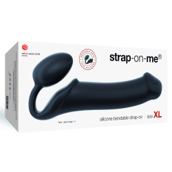 strap on me Gode + Plug STRAP-ON-ME Bendable XL 16 x 4.5 cm Noir